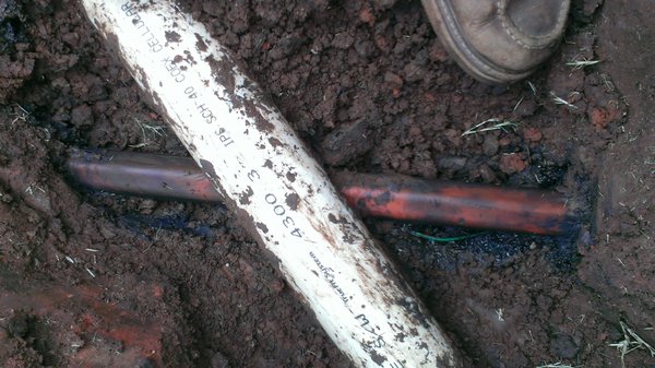 This was a cox cable bore. We specialize in drain cleaning and sewer repair. Even after Hours and on holidays.