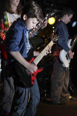 Young Richards Rock Academy guitar student