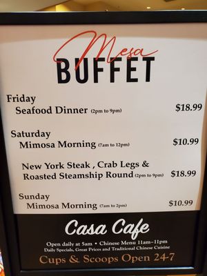 Buffet prices