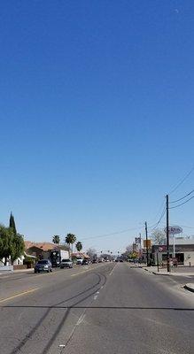 W Pacheco Blvd, with the new Rita's to the right and the moon in the top right corner..