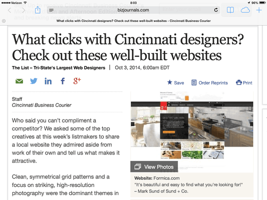 Cincinnati Business Journal article