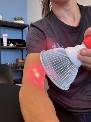 Red light therapy to help with healing, decrease inflammation and pain.