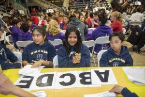 OLV Students competing during the annual Decathlon.