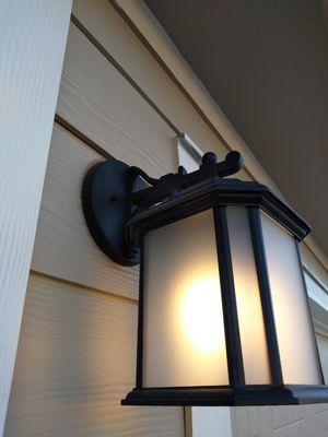 Front door lighting including the L.E.D In the other post