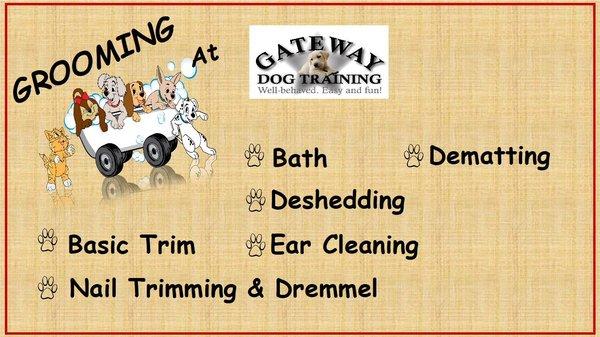 NOW OFFERING GROOMING SERVICES!!! Send us a message for more info! :)