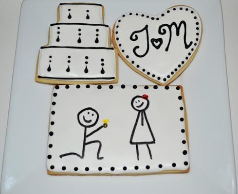 Wedding Cookies - Black and White