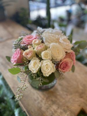 Our traditional-style arrangement that makes a perfect table centerpiece.