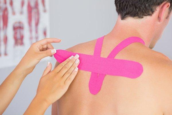 Kinesiotaping techniques to improve pain, swelling, contusions and facilitate improve of posture and muscle function.