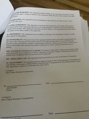 Contract to become a unique consigner