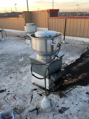 New exhaust hood installed