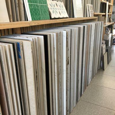 Flooring selection of larger size tiles