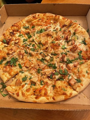 Thai Chicken Pizza. Delicious!