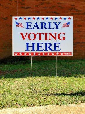 Early voting at the CIVIC CENTER in Thomaston, Georgia.