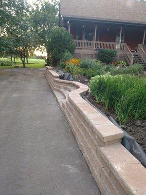 New retaining wall