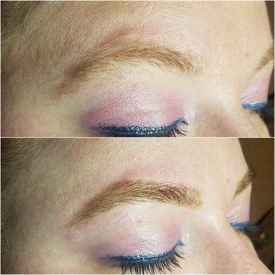 Brow wax and tint.