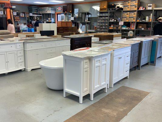 Vanities and tubs