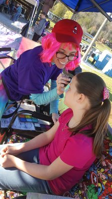 Meranda the Clown having a great time bringing smiles to everyone!