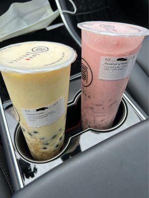 Mango Latte and Strawberry Slush