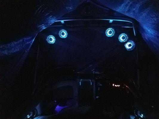 Custom Supra boat sound system with rgb lightning