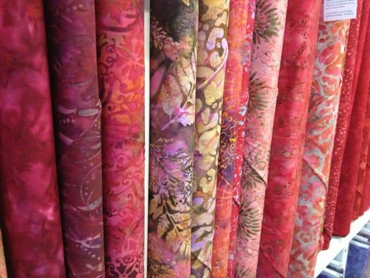 Some of the 350 bolts of batik!