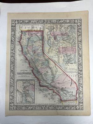 antique map of California