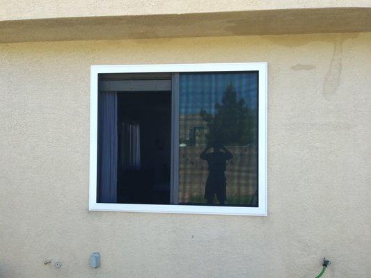 WINDOW SECURITY SCREEN 
 with emergency release