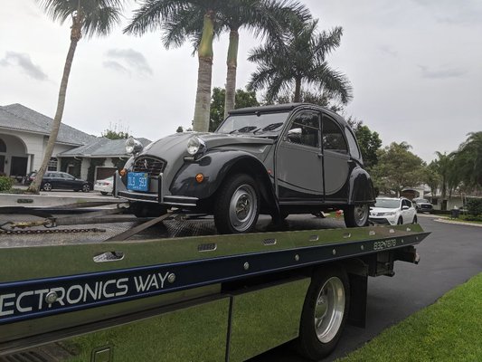 Classic car flatbed service