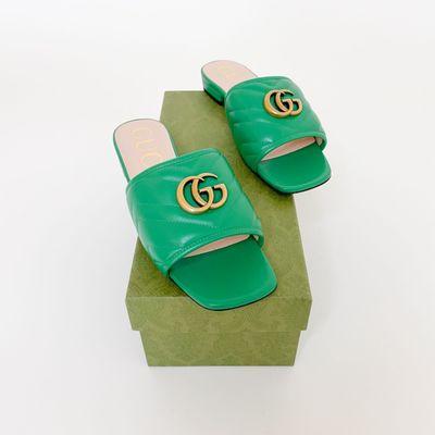 Gucci Jolie Quilted GG Logo Sandals