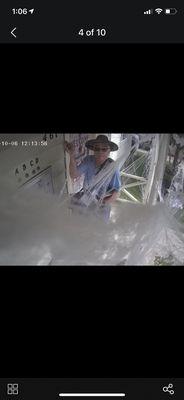 Angry mail man rips down Halloween decor