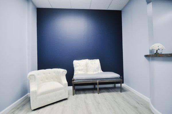 Our waiting room is equipped with comfortable chairs for our patients.