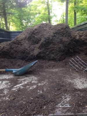 Bark mulch application.