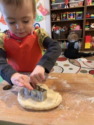 Baking holiday cookies