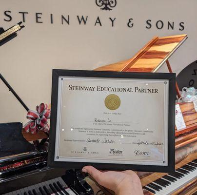 Officially a Steinway Educational Partner!