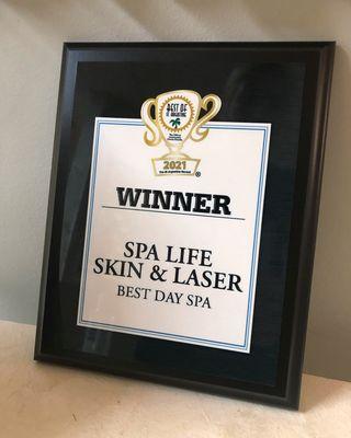 Spa Life Skin & Laser won Best Day Spa in the 2021 Best of St. Augustine contest!