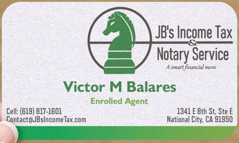 Victor's business card