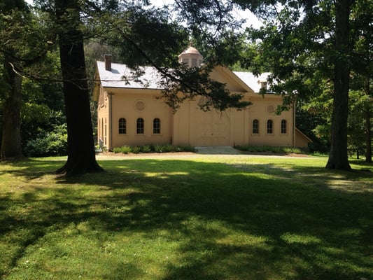 The carriage house.