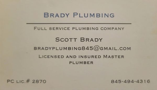 Bradyplumbing@comcast.net