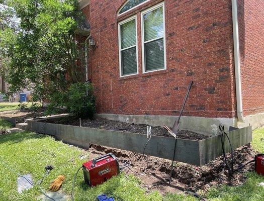 New steel edging planter boxes! Welded!