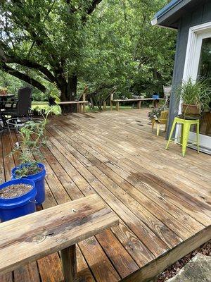 Before picture deck to prepare for staining.