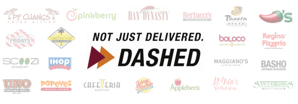 500+ restaurants delivered by DASHED.