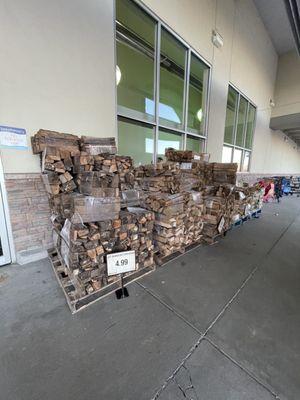 Firewood outside front entry