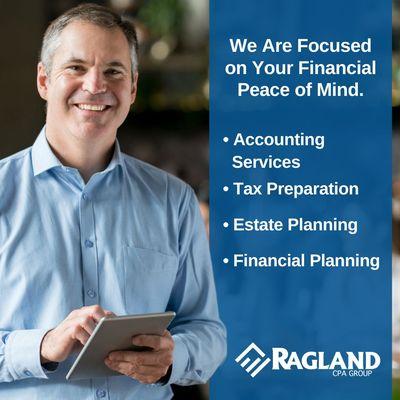 At Ragland Accounting, we offer business accounting, tax preparation, retirement planning, and estate planning services.