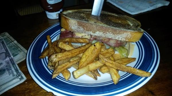 Rueben and hand cut fries