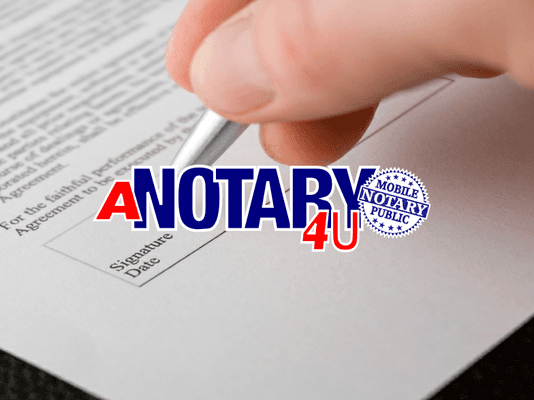 A Notary 4U Mobile Notary Public