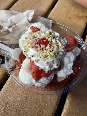 Strawberry shortcake specialty sundae - really big!