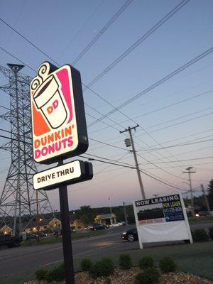 Dunkin' Donuts of Walpole -- 995 Old Post Road, Junction of Route 1, Walpole         Sign