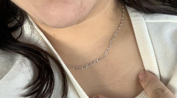 Heart chain necklace