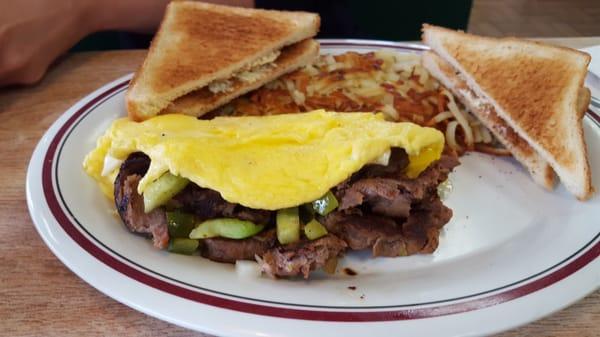 Philly cheese steak omelette