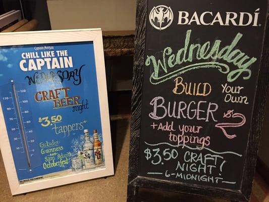 Wednesday evening BYOBurgers & Craft Beer night