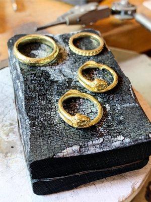 Hot Off The Bench- Simple  Serpent Rings